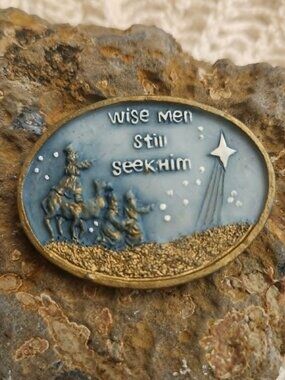 Wise Men Still Seek Him Christmas Nativity Brooch Pin